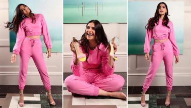 Yo or Hell No? Sonam Kapoor's Pink Sweatsuit by Ralph & Russo