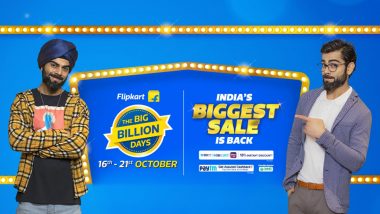 Flipkart Big Billion Days Sale 2020: E-Commerce Giant Offers Early Access to Buyers for Pre-Booking Products at Re 1 Ahead of Its Sale