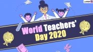 World Teachers&rsquo; Day 2020 Images and HD Wallpapers for Free Download Online: WhatsApp Stickers, Facebook Messages and Greetings to Send to Your Teachers