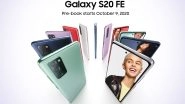 Samsung Galaxy S20 Fan Edition Launched in India at Rs 49,999; Pre-Bookings to Start From October 9, 2020