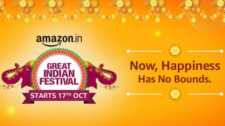 Amazon Great Indian Festival Sale 2020 Announced From October 17, 2020; Prime Members to Get Early Access From October 16