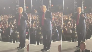 Donald Trump Awkwardly Dances to Village People's 'YMCA' Song at a Rally in Florida, Viral Video is a Hit on Social Media