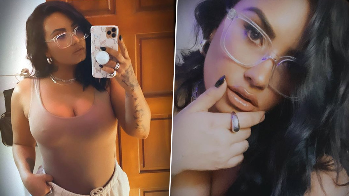 Demi Lovato risks NIP SLIP as she squeezes best assets into