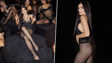 Demi Moore Sizzled Rihanna's Savage X Fenty Show Defying Age at 57 in Black Lacy Lingerie with Mesh Stockings and Fans Cannot Stop Drooling!