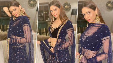 Aamna Sharif Is Being Velveteen Chic in Royal Blue With an Abundance of Florals!