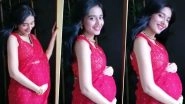 Amrita Rao Shares a Video Caressing Her Baby Bump, Looks Resplendent in a Red Saree for Navratri Celebrations!