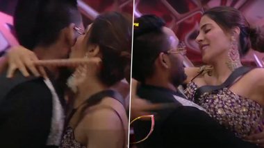 Bigg Boss 14: Nikki Tamboli Kisses Jaan Kumar Sanu During the Navratri Special Episode (Watch Video)