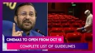Cinema Halls, Multiplexes, Entertainment Parks To Open From October 15 Amid COVID-19; Here&rsquo;s The Complete List Of Guidelines Issued By I&B Ministry