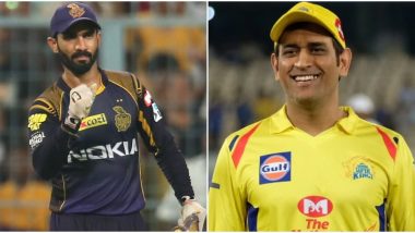 Kolkata Knight Riders vs Chennai Super Kings, IPL 2020 Toss Report and Playing XI Update: Karn Sharma Replaces Piyush Chawla for CSK As Dinesh Karthik Opts to Bat First