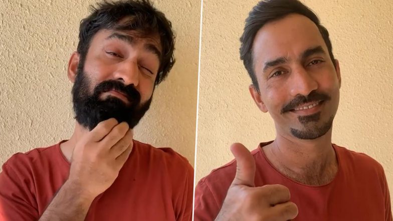 KKR Skipper Dinesh Karthik Accepts Kieron Pollard’s Break the Beard Challenge, Comes Up With New Look (Watch Video)