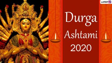 Durga Ashtami 2020 Messages & HD Images: WhatsApp Stickers, GIFs, Maa Durga Facebook Photos, SMS Greetings to Send Wishes of Subho Maha Ashtami