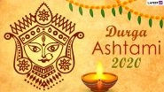 Durga Ashtami 2020 Images & HD Wallpapers for Free Download Online: Wish Happy Maha Ashtami With WhatsApp Stickers and GIF Greetings During Durga Puja