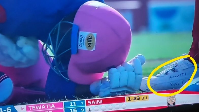 Here's What 'Secret Message' on RCB Bowler Navdeep Saini's Shoes Reads!