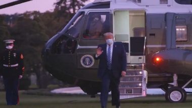 Donald Trump Returns to White House After Spending 3 Nights at Military Hospital, Says ‘Don’t Be Afraid of Coronavirus’ (Watch Video)