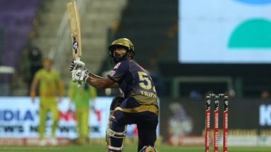 KKR vs CSK, IPL 2020 Match Result: Rahul Tripathi Shines as Kolkata Knight Riders Beat Chennai Super Kings by 10 Runs