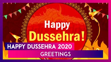 Happy Dussehra 2020 Wishes & Vijayadashami Images, WhatsApp Messages & Greetings to Send on Dasara