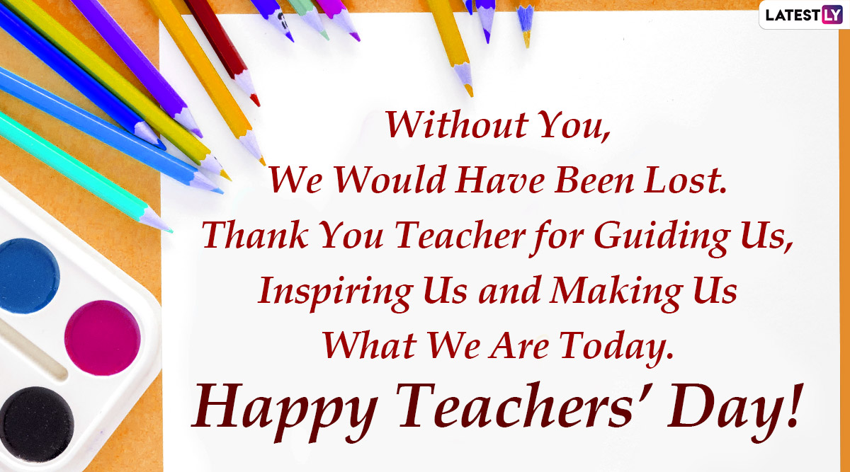 World Teachers’ Day 2020 Wishes: WhatsApp Stickers, Facebook Greetings ...