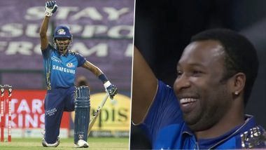 Hardik Pandya Takes A Knee in Support of Black Lives Matter After Scoring Half-Century During RR vs MI IPL 2020, Leaves Kieron Pollard Impressed