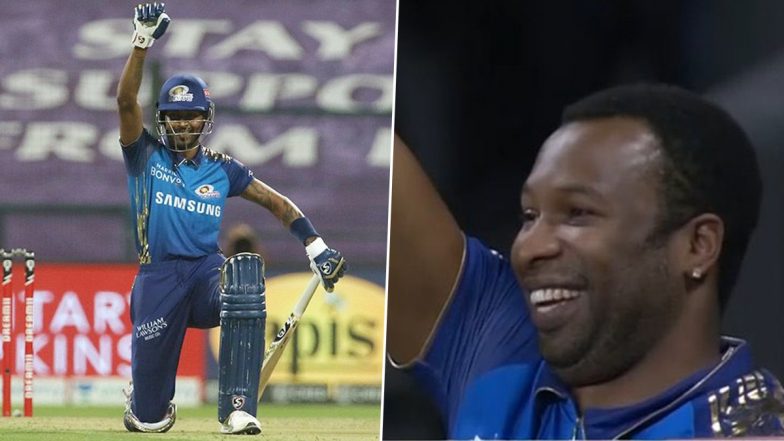 Hardik Pandya Takes A Knee in Support of Black Lives Matter After Scoring Half-Century During RR vs MI IPL 2020, Leaves Kieron Pollard Impressed