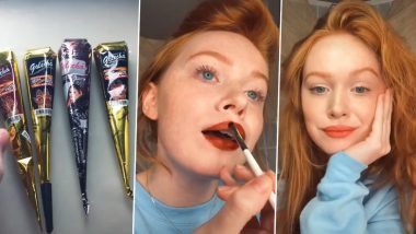 Girl Applies Mehndi on Lips as 'Henna Lip Stain', Viral Video Has Left Netizens With Just One Question - 'WHY?' 