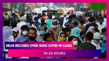 Delhi Records Over 5000 COVID-19 Cases In A Day For The First Time Since Its Outbreak In The Country As India Numbers Cross The 80 Lakh Mark