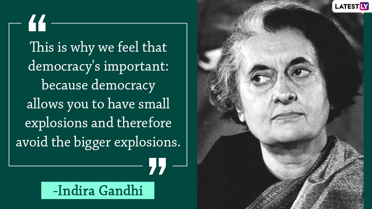 Indira Gandhi Death Anniversary 2020: 10 Powerful Quotes by the First ...