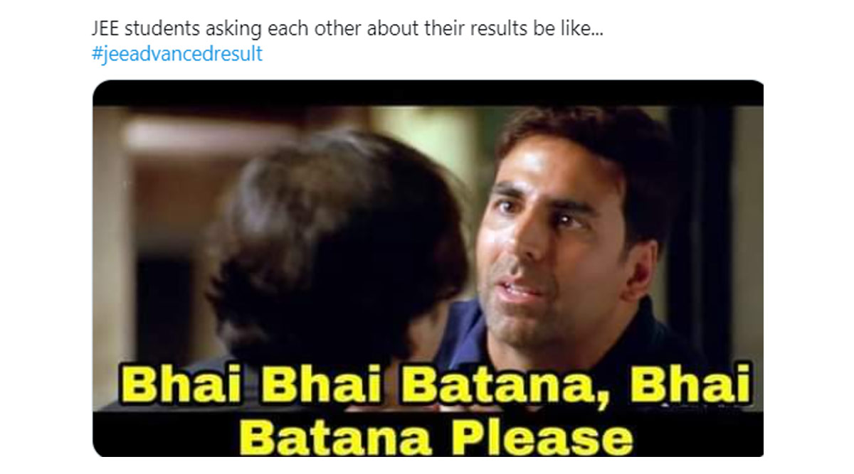 Viral News | JEE Advanced Result 2020 Declared: Twitterati Celebrate With  Funny Memes As The Wait is Now Over! | 👍 LatestLY
