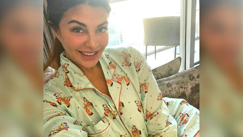 Jacqueline Fernandez Is Easy Chic in a Butterfly Printed PJ Suit Worth