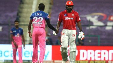 Jofra Archer Salutes Chris Gayle After Dismissing Universe Boss on 99 During KXIP vs RR Clash in IPL 2020 (View Tweet)