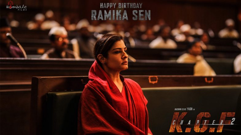 KGF Chapter 2 Makers Share Raveena Tandon’s Look As Ramika Sen On Her Birthday!