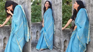 Kirti Kulhari Is Giving a Blue Cotton Saree a Humble Spin With a Black Blouse!