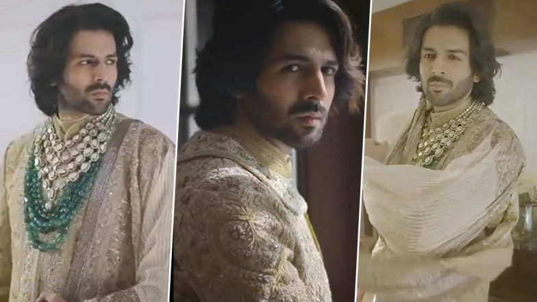 Lakme Fashion Week 2020: Kartik Aaryan in Manish Malhotra&rsquo;s Ruhaaniyat Collection Looks Elegantly Royal (View Pics)