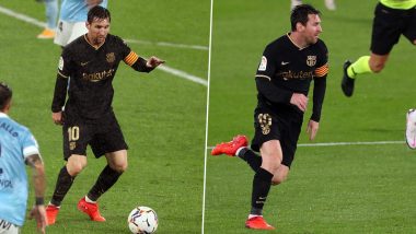 Lionel Messi Reacts as Barcelona Thrash Celta Vigo 3–0 to Register Second Straight Win in La Liga 2020–21 (View Post)