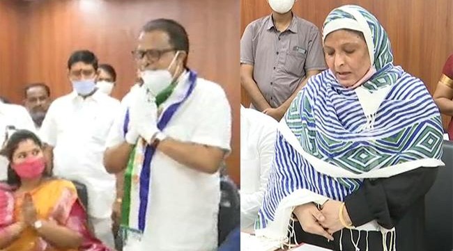 YSRCP Leaders Zakia Khanum, Penmetsa Suryanarayana Raju Sworn in as Members of Andhra Pradesh Legislative Council