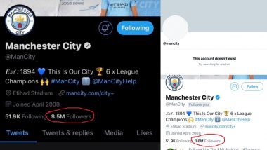 Manchester City’s Twitter Account Mysteriously Disappears, Restored Minutes Later but With Decreased Followers; Fans Troll Club
