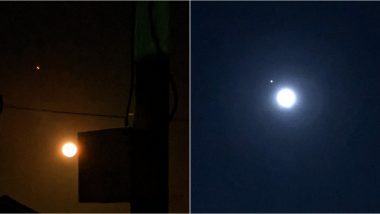 Mars and Moon Come Together for Splendid Show! Twitterati Share Gorgeous Photos of the Red Planet With Full Moon