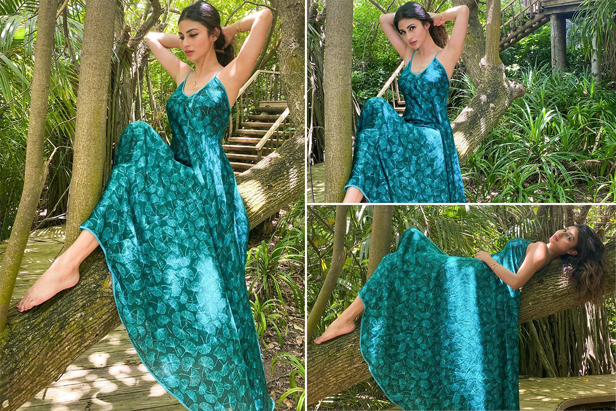Mouni Roy Having a Lazy Afternoon on a Tree While Wearing a Rs.9,500 ...