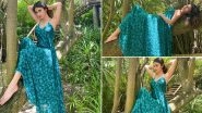 Mouni Roy Having a Lazy Afternoon on a Tree While Wearing a Rs.9,500 Worth Leaf Printed Dress!
