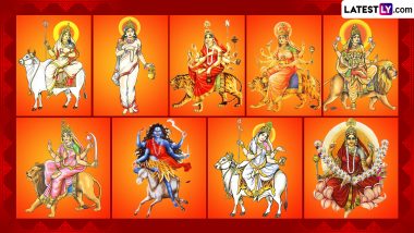 Navadurga Puja for Navratri 2023: From Maa Shailputri to Maa Siddhidatri, Know Significance of Nine Forms of Maa Durga and Holy Mantras To Seek Divine Blessings