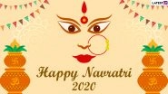 Happy Navratri 2020 Greetings & HD Images: WhatsApp Stickers, SMS, Mata Rani Photos, Facebook Status and Messages to Wish on Navaratri Festival