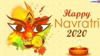 Happy Navratri 2020 HD Images And Durga Puja Wallpapers For Free Download: WhatsApp Stickers, Facebook Greetings, GIF Images, Instagram Stories And Messages to Send on The Auspicious Festival