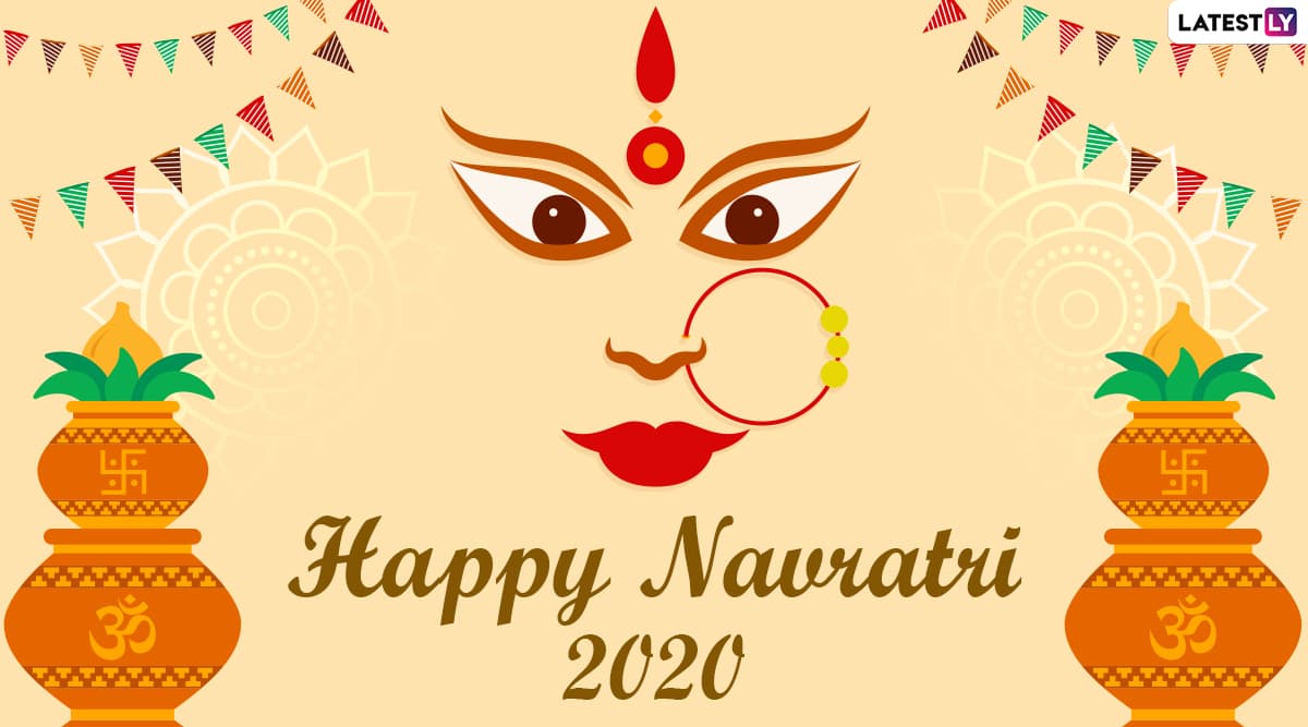 Happy Navratri 2020 Greetings & HD Images: WhatsApp Stickers, SMS ...