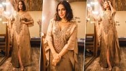 Neha Dhupia Is Dripping Gorgeousness in Gold Wearing a Nikita Mhaisalkar Dress!