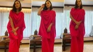 Neha Dhupia Is Working Off That Fiery Red, Fluid Silhouette, Work From Home Mood Perfectly!