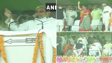 Bihar Assembly Elections 2020:  Nitish Kumar Holds Rally in Madhubani, Says 'We Believe In The Development of Each Section'