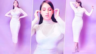 Nora Fatehi Looks ‘Smokin’ Hot in a Gorgeous White Bodycon Dress (View Pics)