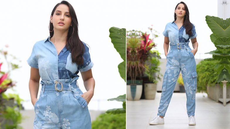 Nora Fatehi Is Giving the Double Denim Trend a Floral Fabulosity!
