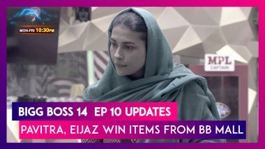 Bigg Boss 14 Episode 10 Updates | Oct 15 2020: Pavitra, Eijaz Win Items From BB Mall