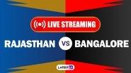 RR vs RCB, IPL 2020 Live Cricket Streaming: Watch Free Telecast of Rajasthan Royals vs Royal Challengers Bangalore on Star Sports and Disney+Hotstar Online