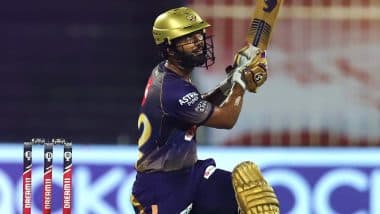 KKR vs CSK Stat Highlights Dream11 IPL 2020: Rahul Tripathi Smashes His First Fifty of Season as Kolkata Knight Riders Register 10-Run Victory